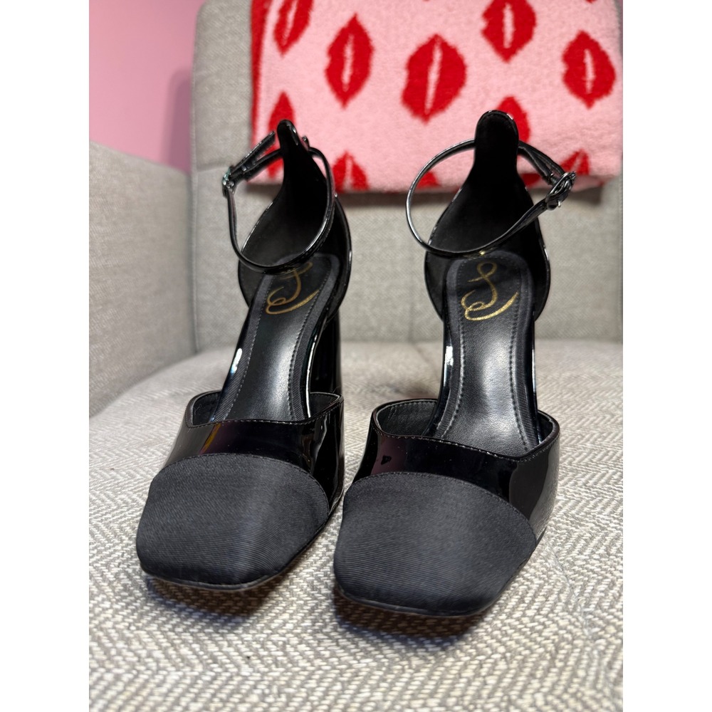 Sam Edelman Black Cristine‎ Ankle Strap Pump Heels
